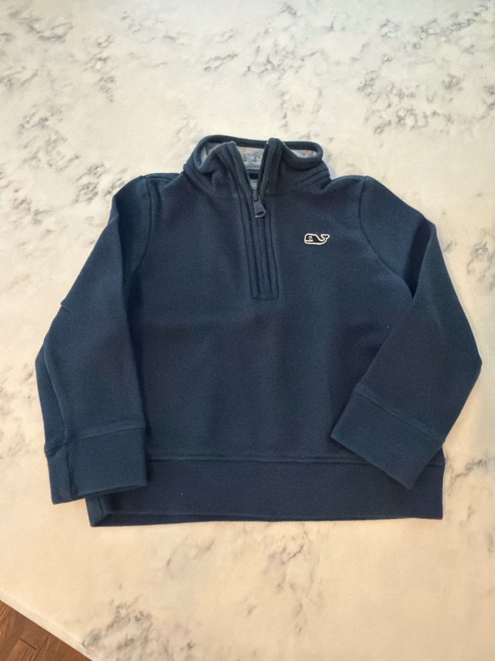 Vineyard Vines Navy Pique Quarter Zip Pullover